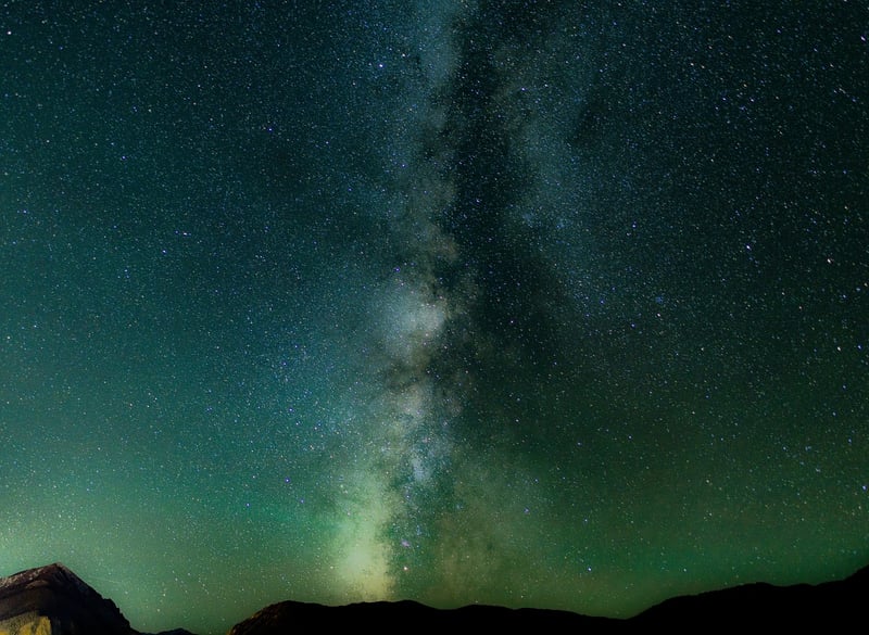 Starry sky with galaxies